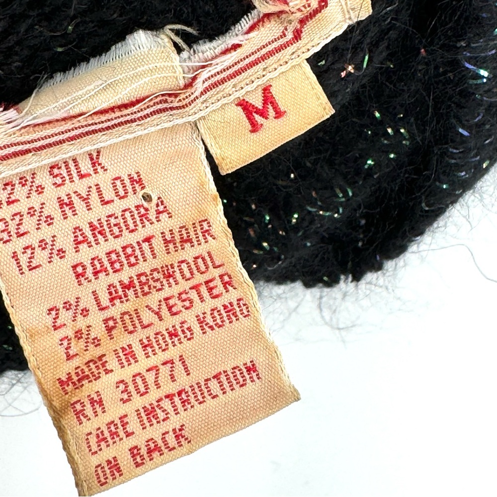 PRONTO MODA Metallic Speckled Silk/Angora/Lambswool Sleeveless Turtleneck - Picture 8 of 9